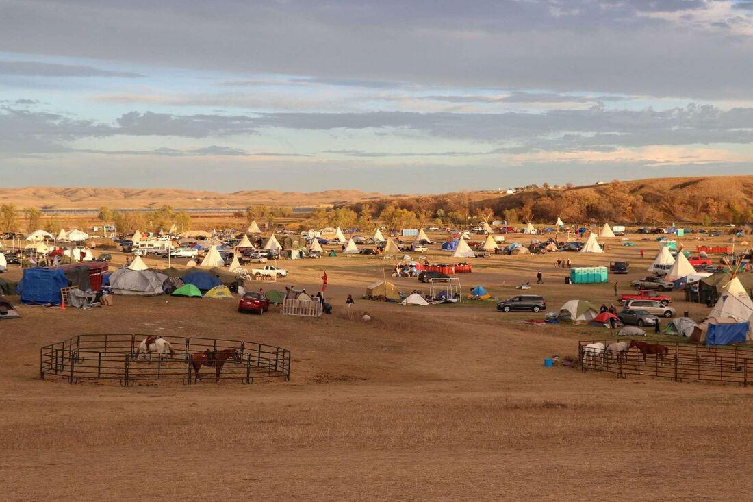 A barrio camp at Elsewhere in the Monegros desert
