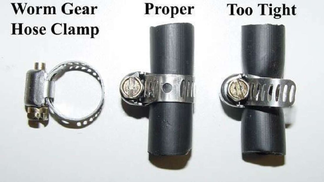 Jubilee clips used on gas hose